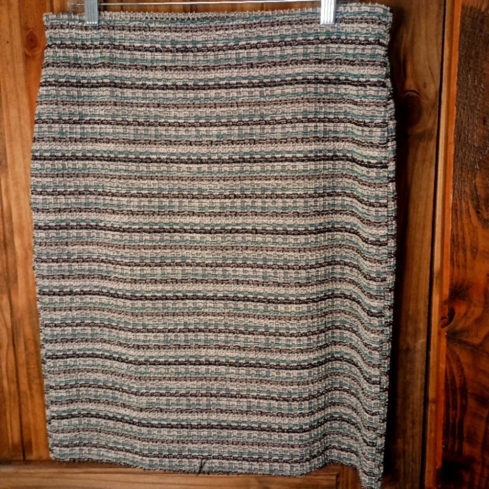 Elegant Striped Tweed Skirt